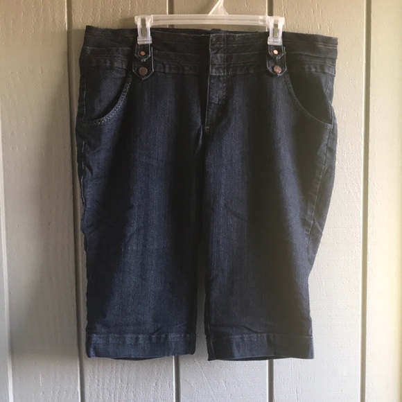 Boom Boom Jeans Denim - Boom Boom Jeans Plus 20W dark blue jean capris
